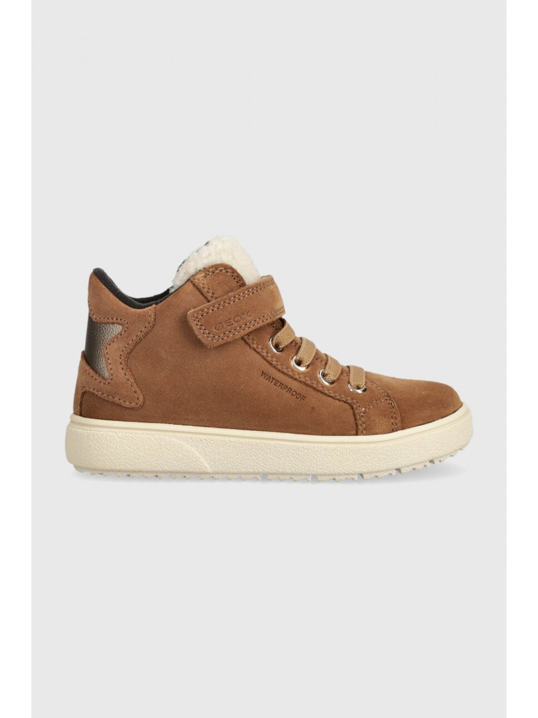 Dětské semišové sneakers boty Geox J36HYC 022BH J THELEVEN WPF hnědá barva